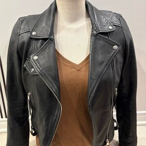Zara Black Leather Women's Jacket